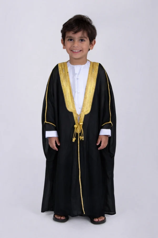 Kids Black Bisht