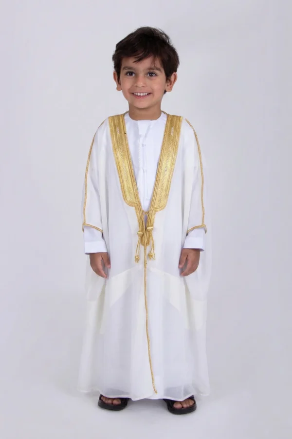 Kids Off White Bisht