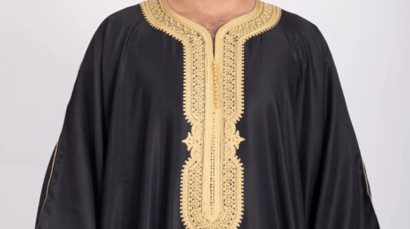 Moroccan djellaba men’s authentic jalabiya with embroidery