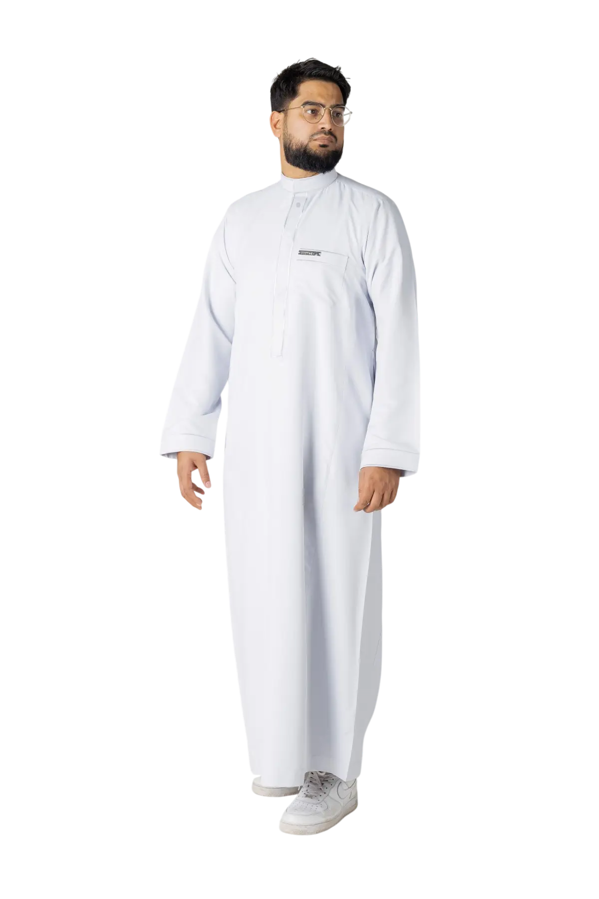 Arctic white thobe full product view