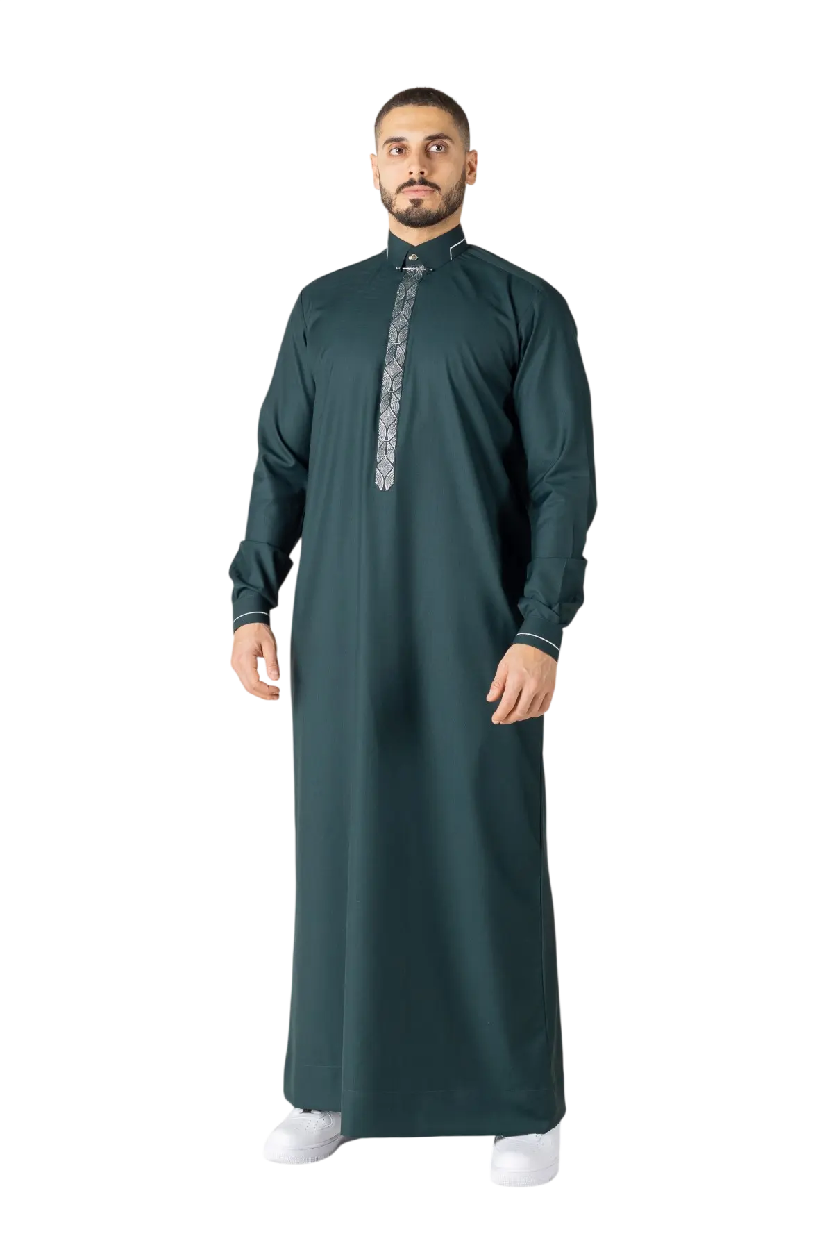 Absolute emerald green thobe full product view